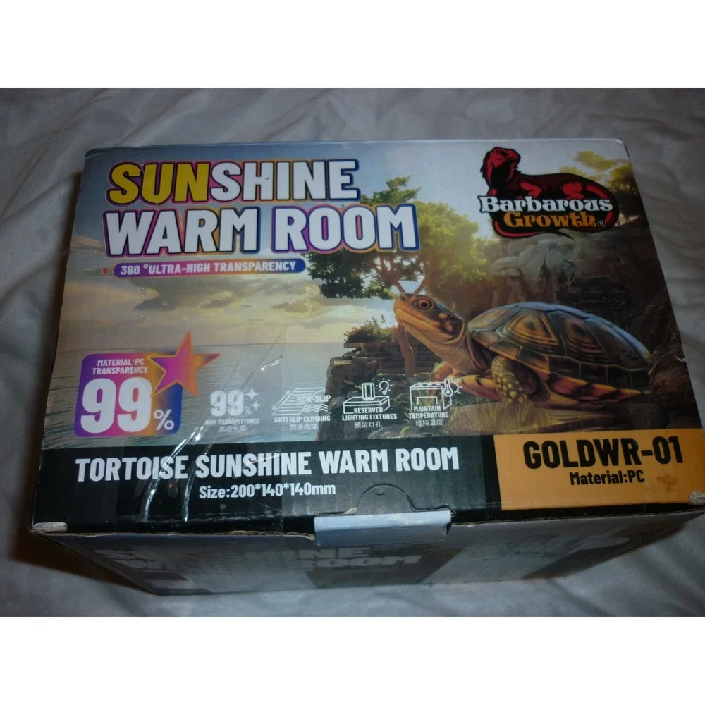 Barbarous Growth GOLDWR-01 Tortoise Sunshine Warm Room PC Reptile Habitat 200mm